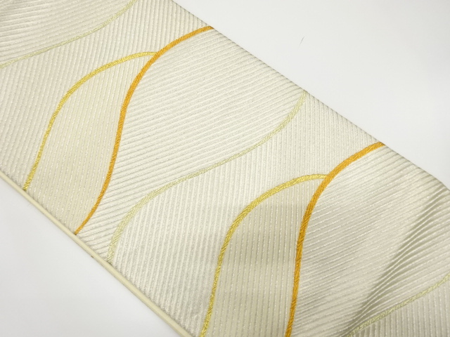 JAPANESE FUKURO OBI / WOVEN WAVY STRIPE